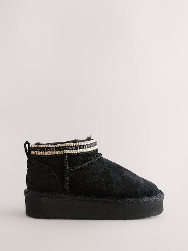 Baker by Ted Baker Girls Cosy Suede Slipper Boots - Image 2 of 5
