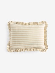 Ivory 30 x 40cm Christmas Embroidered Merry Stripe Cushion - Image 4 of 5