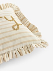 Ivory 30 x 40cm Christmas Embroidered Merry Stripe Cushion - Image 5 of 5