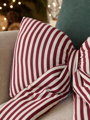 Red 3D Stripe Bow Cushion - Image 2 of 3