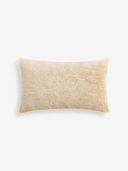 Natural 50 x 30cm Christmas Wishes Faux Fur Cushion - Image 4 of 4
