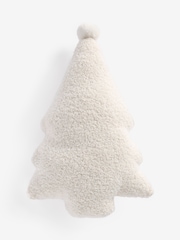 Ivory 3D Borg Christmas Tree Cushion - Image 3 of 4