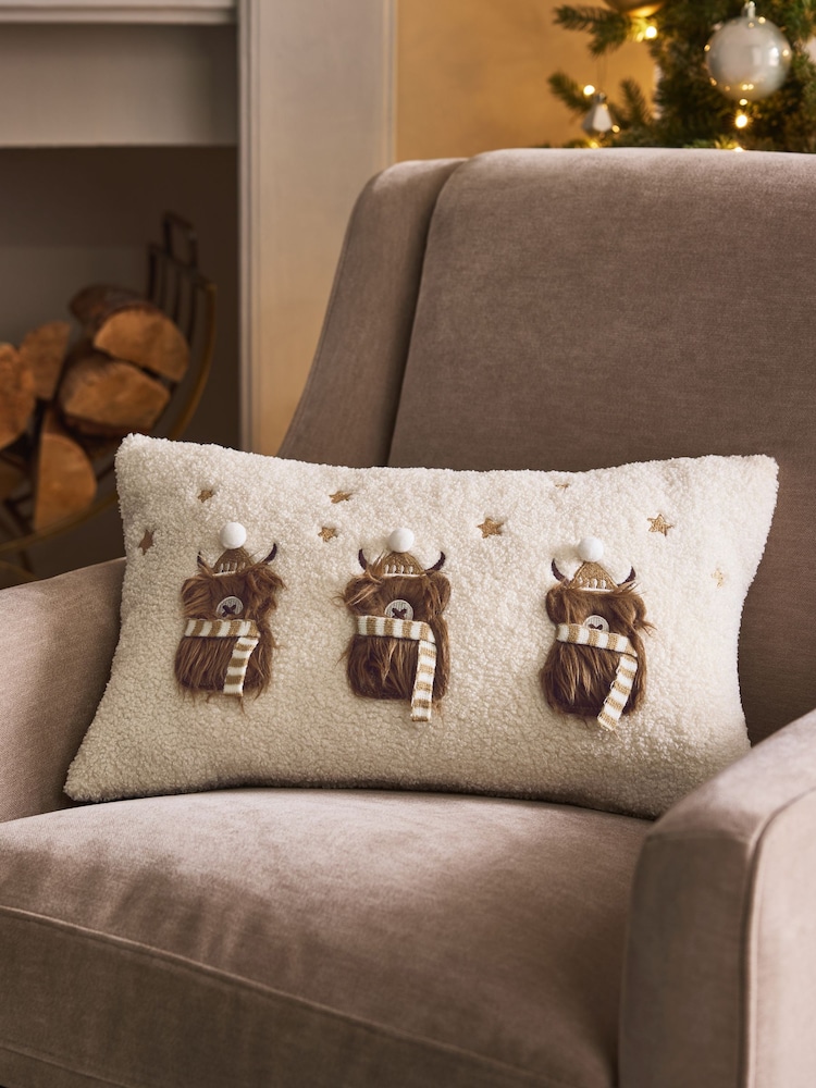 Natural 50 x 30cm Cosy Hamish Trio Cushion - Image 1 of 5