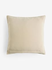 Natural 50 x 50cm Embroidered Christmas Tree Cushion - Image 4 of 5