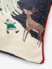 Navy 43 x 43cm Christmas Elf Cushion - Image 5 of 5