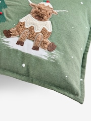 Green 50 x 30cm Christmas Hamish Trio Cushion - Image 5 of 5