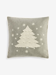 Embroidered Christmas Tree Cushion - Slika 1 iz 3