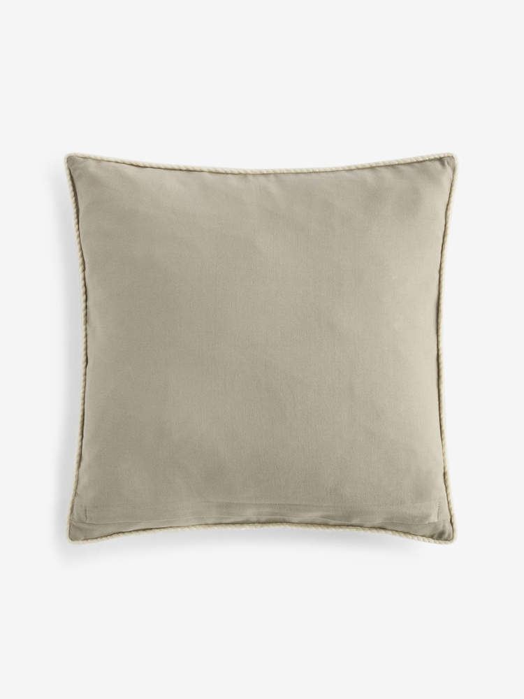 Grey 50 x 50cm Embroidered Christmas Tree Cushion - Image 4 of 4