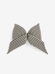 Black/White 3D Stripe Bow Cushion - Image 3 of 3