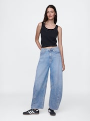 Gap Blue High Waisted UltraSoft Horseshoe Jeans - Image 1 of 7