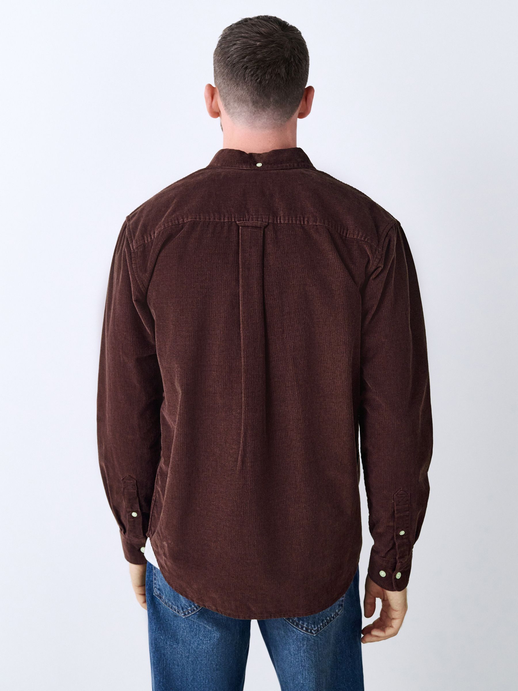Buy Burgundy Red Long Sleeve Cord Shirt from Next USA