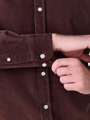 Burgundy Red Long Sleeve Cord Shirt - Image 5 of 8