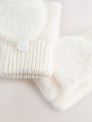 Ecru White Flip Mittens (3-16yrs) - Image 3 of 3