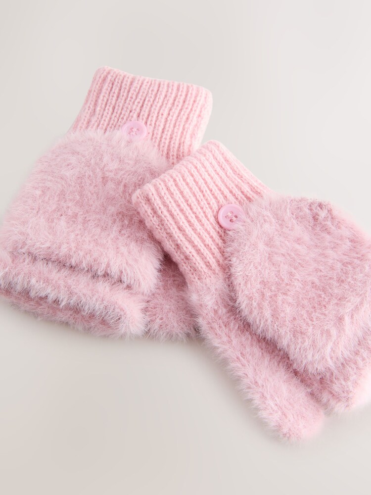 Pink Flip Mittens (3-16yrs) - Image 2 of 3
