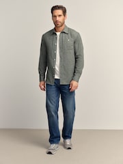 Verde - Camisa texturizada de manga comprida - Imagem 3 de 5