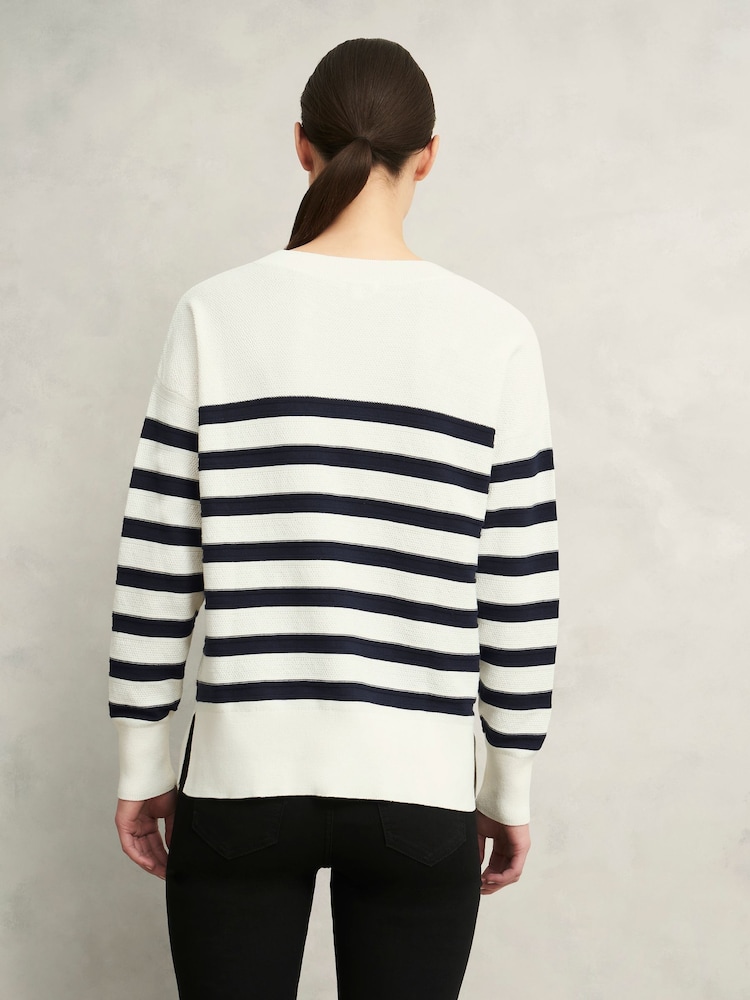 Hobbs White 100% Cotton Amoura Jumper - Image 2 of 5