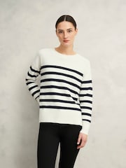 Hobbs White 100% Cotton Amoura Jumper - Image 3 of 5