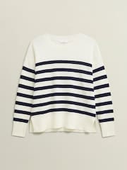 Hobbs White 100% Cotton Amoura Jumper - Image 5 of 5