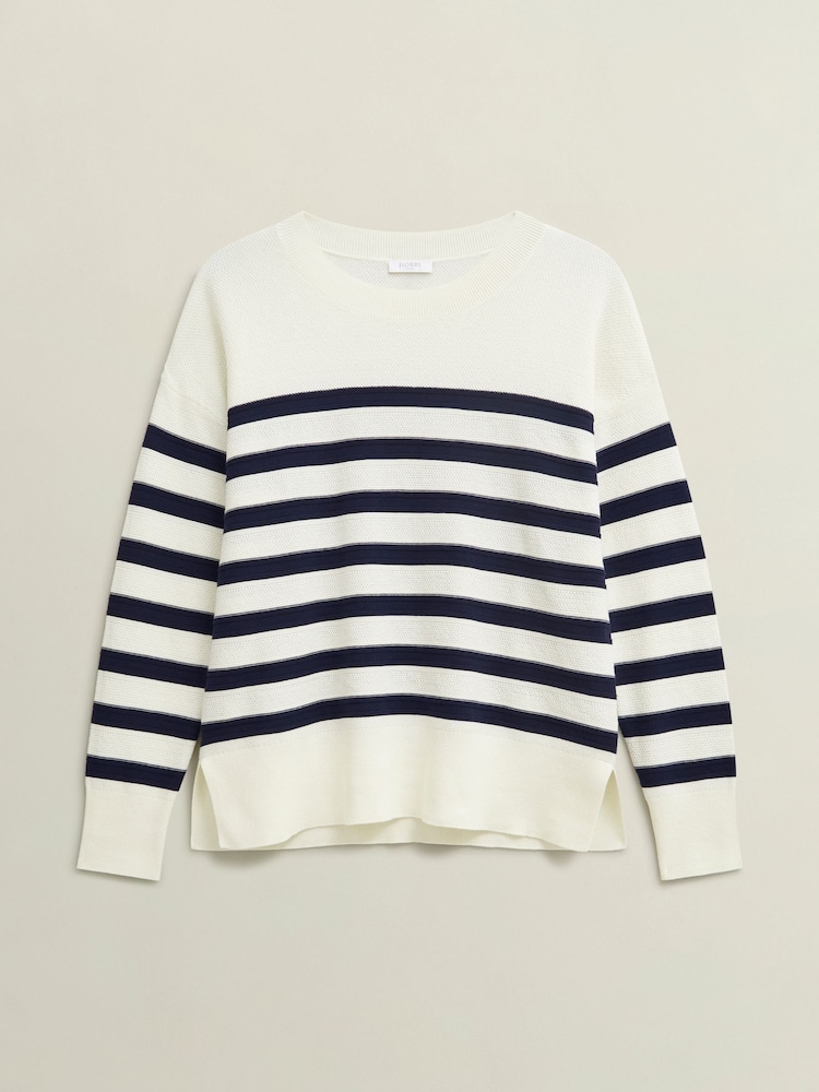 Hobbs White 100% Cotton Amoura Jumper - Image 5 of 5