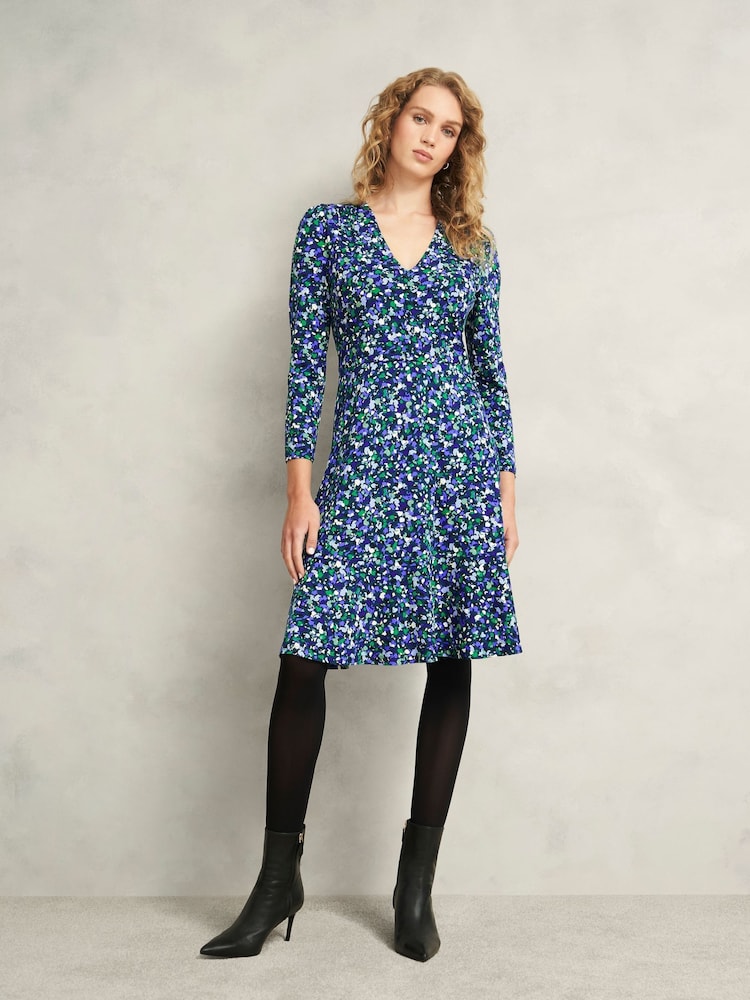 Hobbs Green Demi Jersey Dress - Image 1 of 4