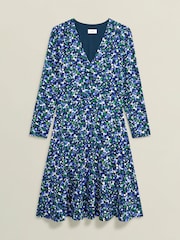 Hobbs Green Demi Jersey Dress - Image 4 of 4