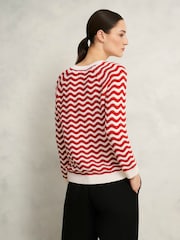Hobbs Red Lulu 100% Cotton Jumper - Image 2 of 4
