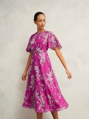 Hobbs Pink Petite Bronwyn Dress - Image 1 of 2