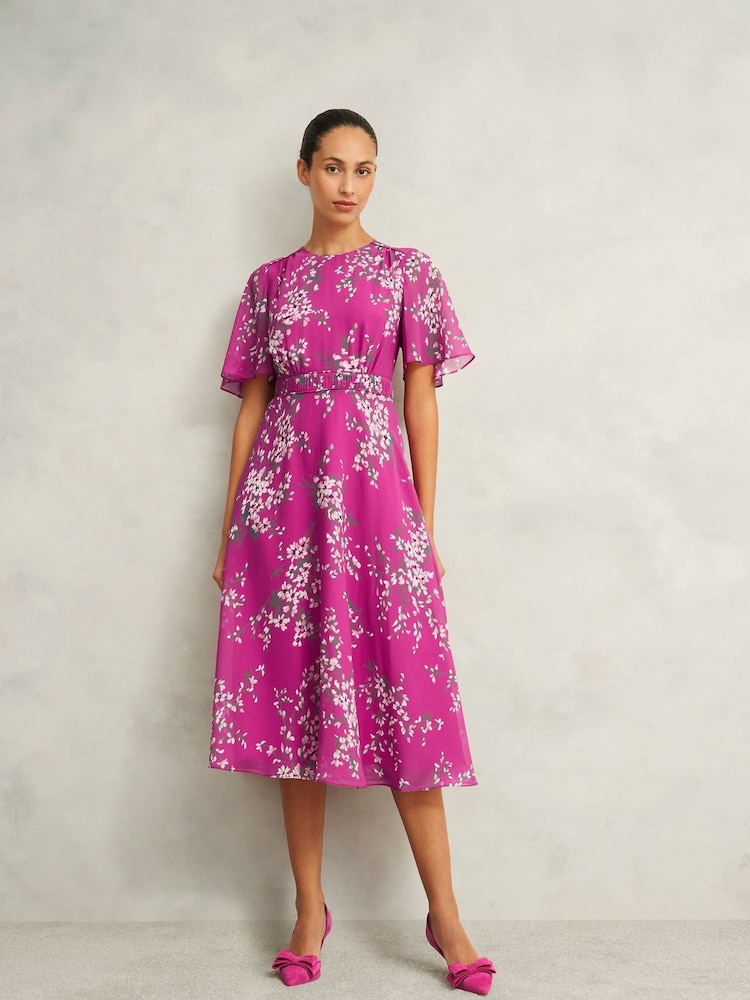 Hobbs Pink Petite Bronwyn Dress - Image 2 of 2