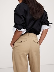 Banana Republic Beige Everyday Mid Rise Wide-Leg Trousers - Image 3 of 4