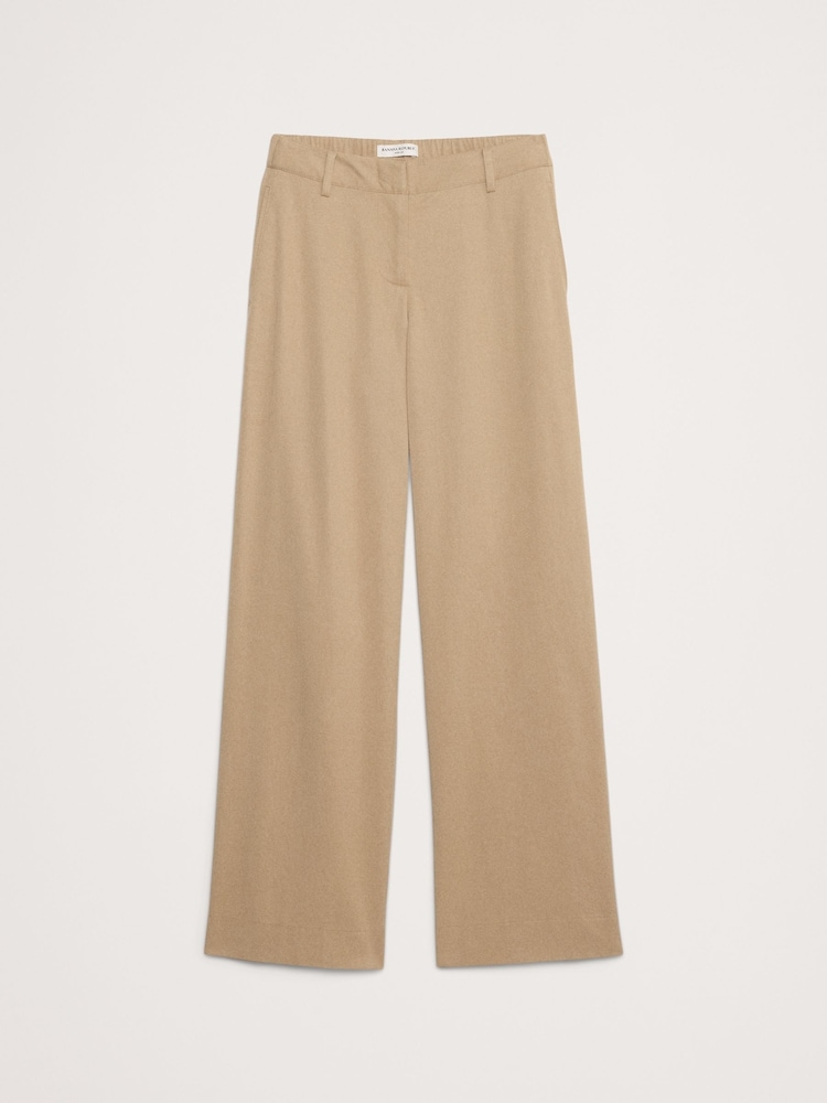 Banana Republic Beige Everyday Mid Rise Wide-Leg Trousers - Image 4 of 4 Banana Republic Beige Everyday Mid Rise Wide-Leg Trousers - Image 4 of 4