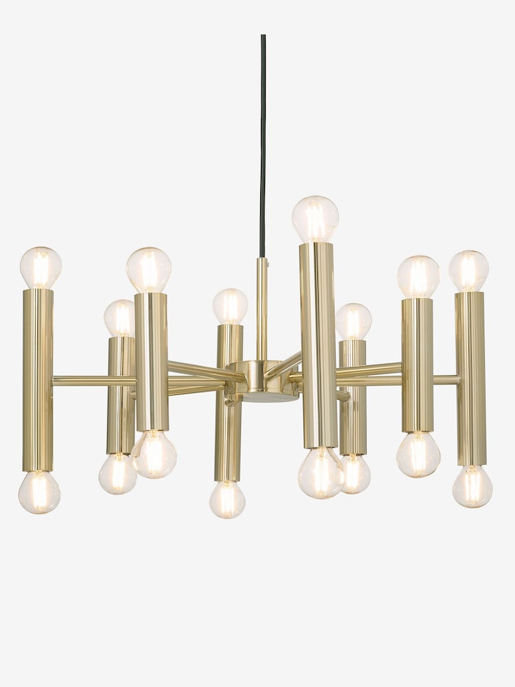 MADE.COM Brass Bell Chandelier Ceiling Light - Image 2 of 6