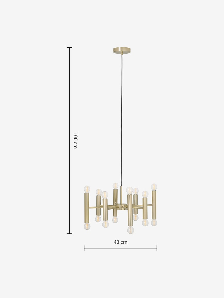 MADE.COM Brass Bell Chandelier Ceiling Light - Image 6 of 6