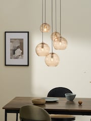 MADE.COM Black/Champagne Mika 5 Cluster Light - Image 1 of 7