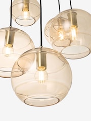 MADE.COM Black/Champagne Mika 5 Cluster Light - Image 3 of 7