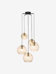 MADE.COM Black/Champagne Mika 5 Cluster Light - Image 5 of 7