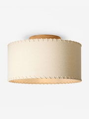 MADE.COM Cream/Wood Neutra Flush Light - Image 3 of 6