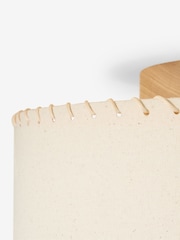 MADE.COM Cream/Wood Neutra Flush Light - Image 5 of 6