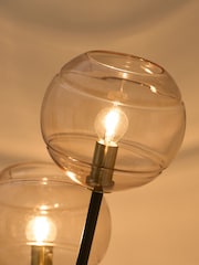 MADE.COM Black/Champagne Mika Floor Lamp - Image 2 of 7