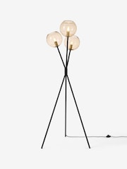 MADE.COM Black/Champagne Mika Floor Lamp - Image 3 of 7