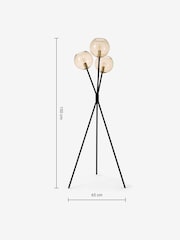MADE.COM Black/Champagne Mika Floor Lamp - Image 7 of 7