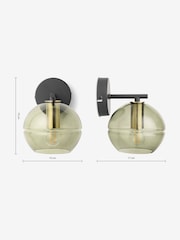 MADE.COM Black/Green Mika Wall Light - Image 3 of 6