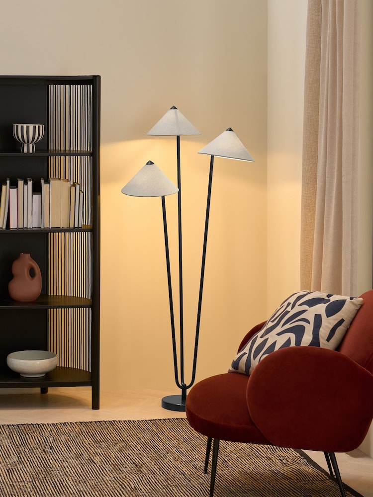 MADE.COM Black/Nude Miko Floor Lamp - Image 1 of 8