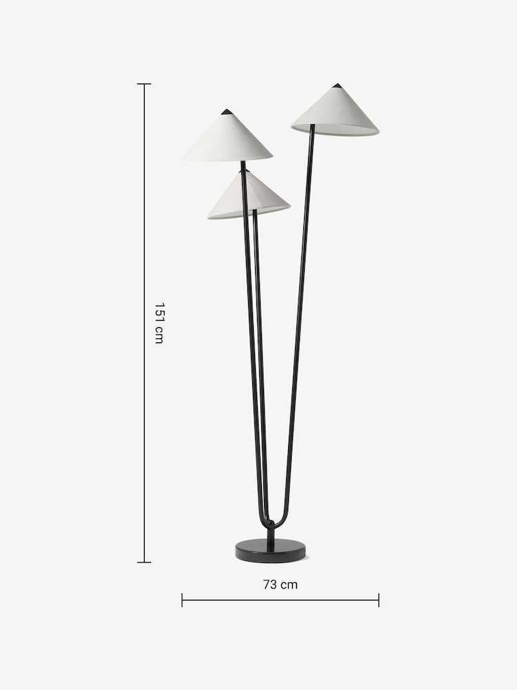 MADE.COM Black/Nude Miko Floor Lamp - Image 8 of 8