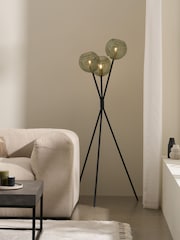 MADE.COM Black/Green Mika Floor Lamp - Image 1 of 7