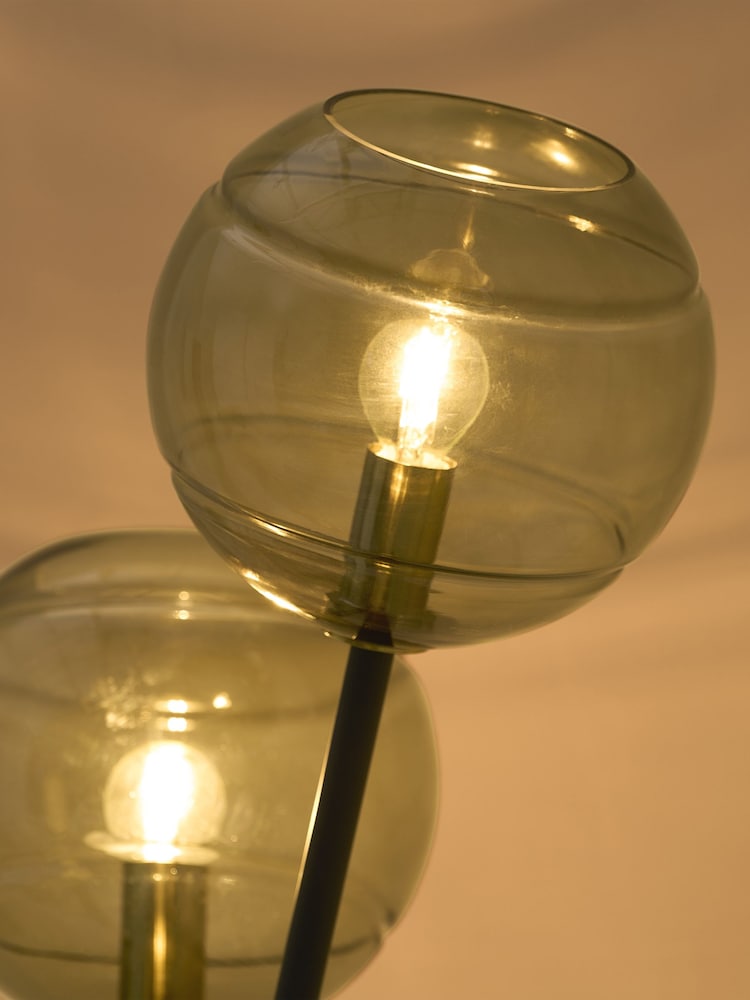 MADE.COM Black/Green Mika Floor Lamp - Image 2 of 7