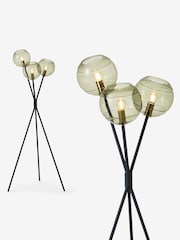 MADE.COM Black/Green Mika Floor Lamp - Image 4 of 7