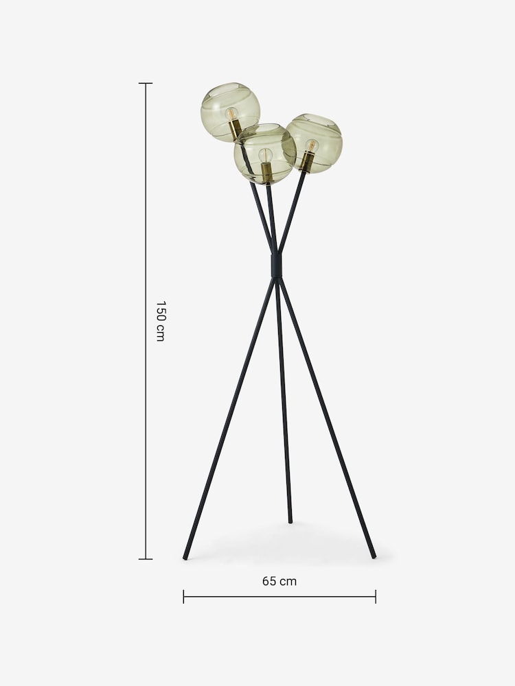 MADE.COM Black/Green Mika Floor Lamp - Image 7 of 7