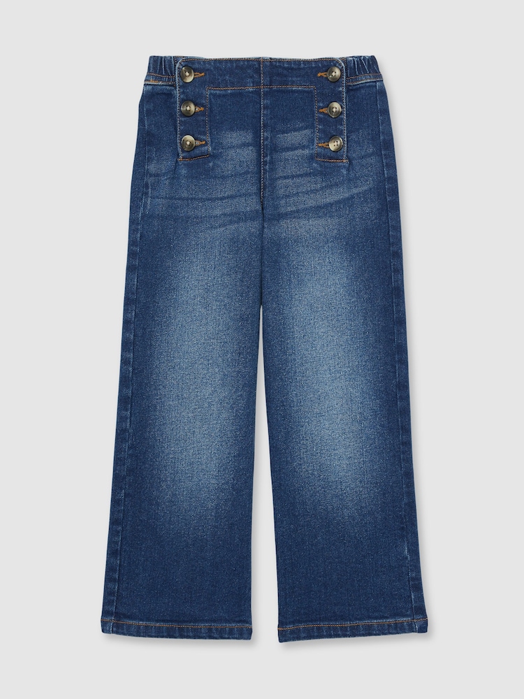 Reiss Blue Carmelle 13-14 yrs Straight-Leg Sailor Jeans - Image 1 of 5