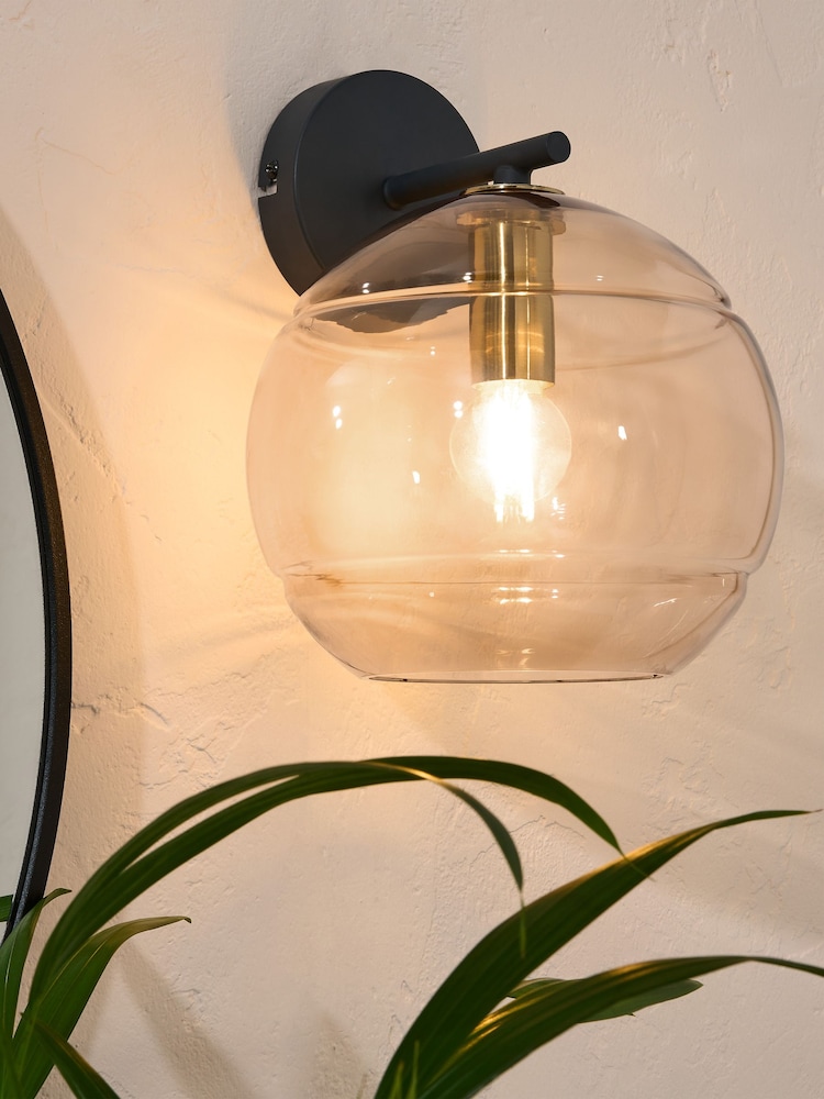 MADE.COM Black/Champagne Mika Wall Light - Image 2 of 6