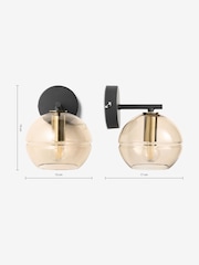 MADE.COM Black/Champagne Mika Wall Light - Image 3 of 6